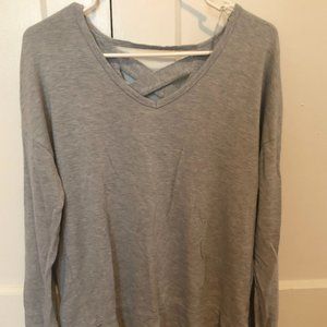 Soft gray yoga top
